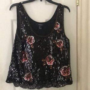 Forever 21 contemporary top all sequins and beads (3)